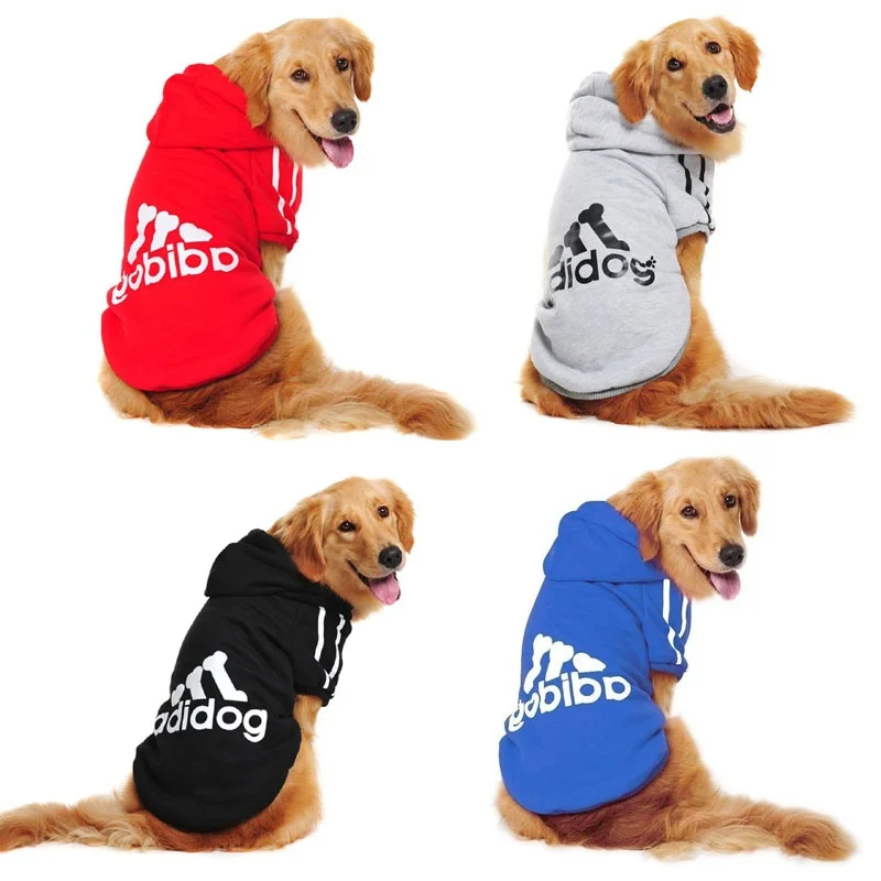 Dog Clothes for Large Dogs Winter Warm Fleece Big Dog Hoodies for Large Dog Clohtes Adidog Sweatshirt for Medium Dog Pet Costume