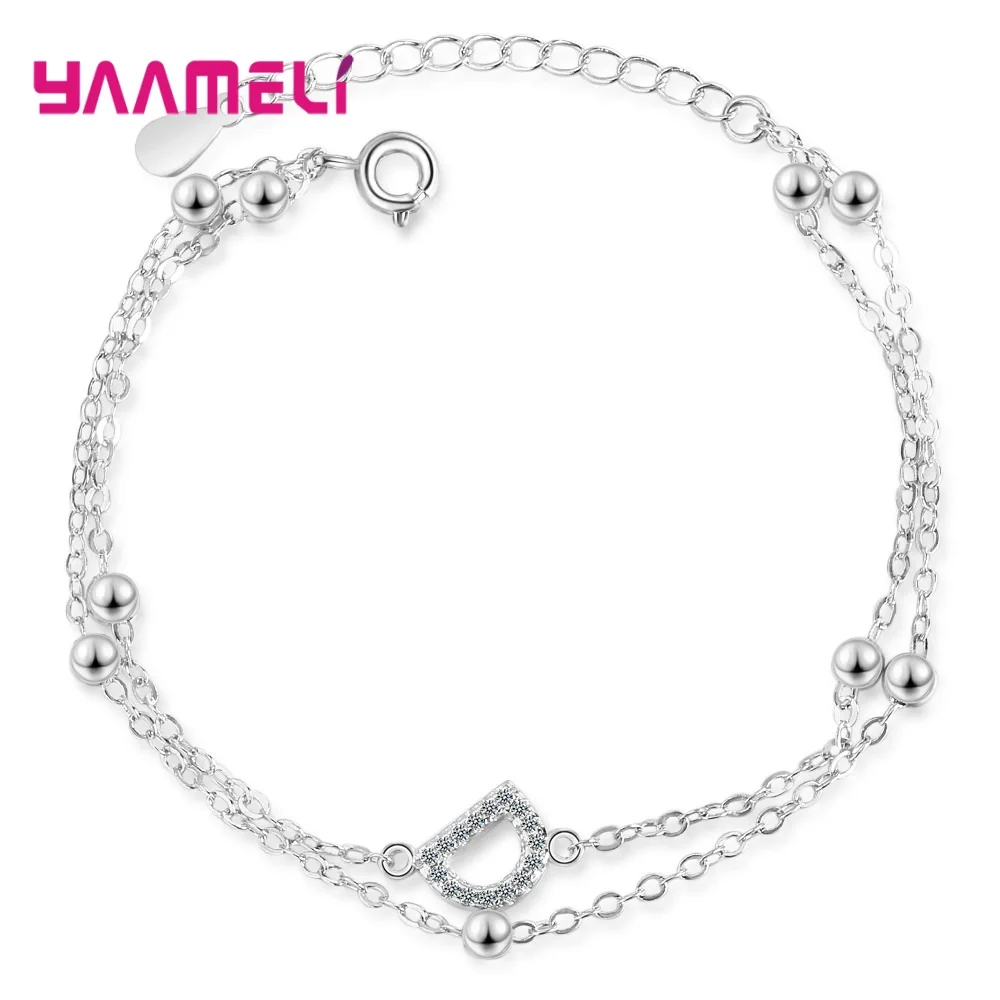 

Korean Adjustable Letter D Double-layer Bracelet Bangle Temperament Charm Bracelet for Women Wedding Anniversary Fashion Jewelry