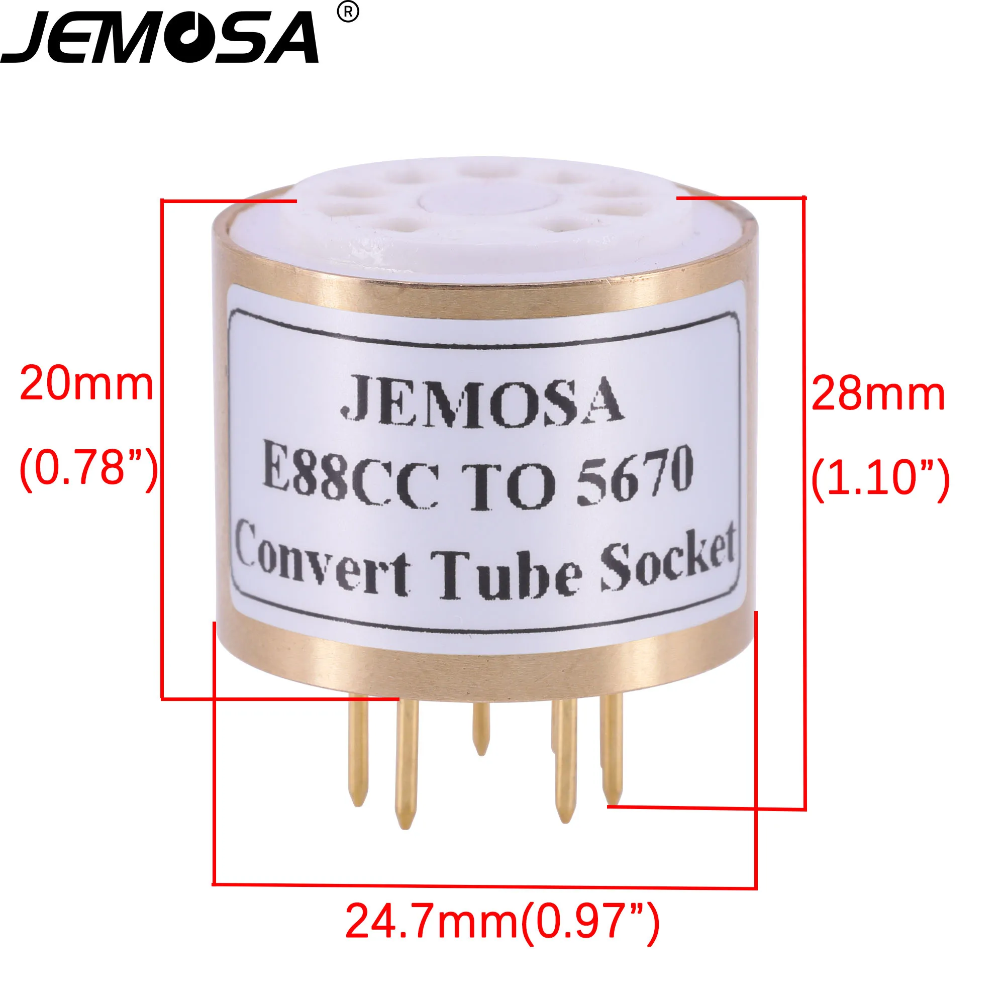 1PC ECC88 6922 6DJ8 6N11 E88CC Tube (Top) TO 5670 396A 6N3 Tube (bottom) DIY Audio Amplifier Vacuum Tube Convert Socket Adapter