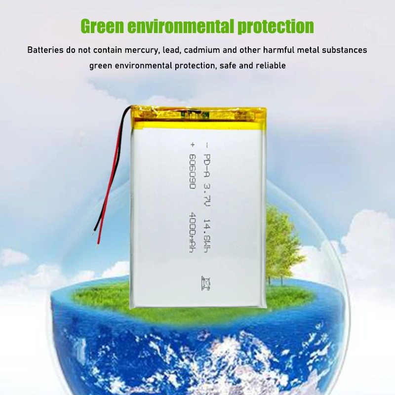3.7v 4000mAh 606090 Bateria Lipo Recarregável Para GPS MP4 Câmera Power Bank Tablet Brinquedos Elétricos PAD DVD Bateria De Polímero De Lítio