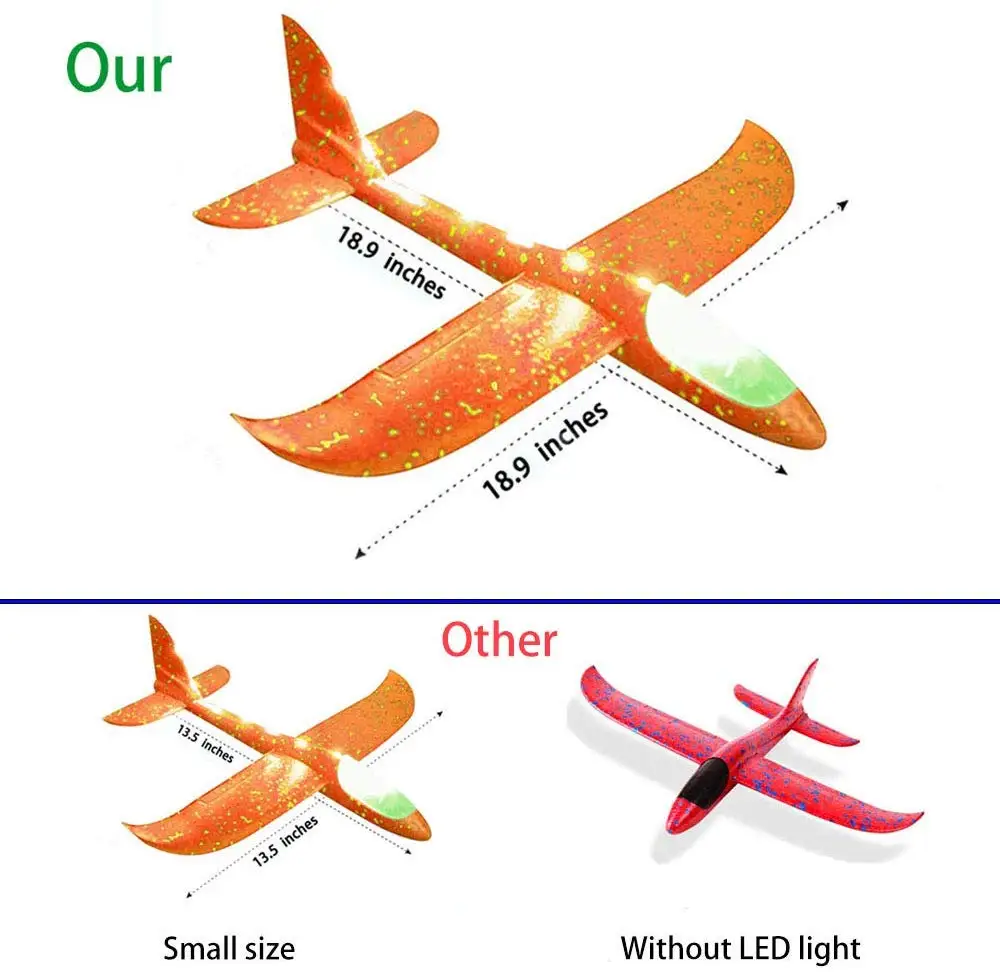 48cm mão jogar voando planador aviões espuma avião brinquedos do miúdo modelo planador avião crianças presente brinquedo livre voar avião brinquedos