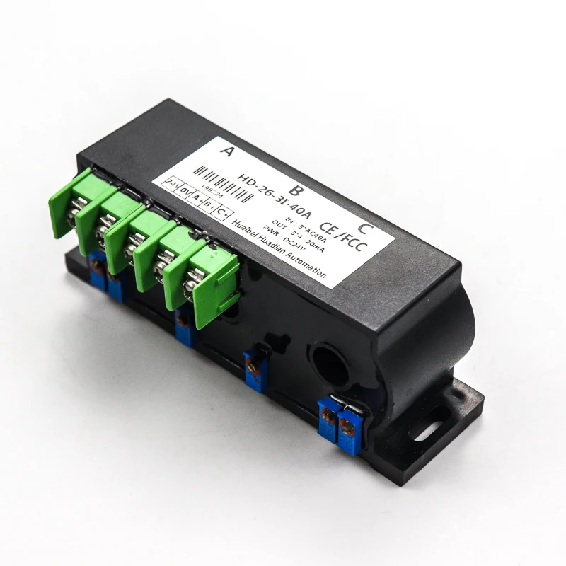 perforated three-phase current transmitter 4-20ma output current sensor 0-400A input