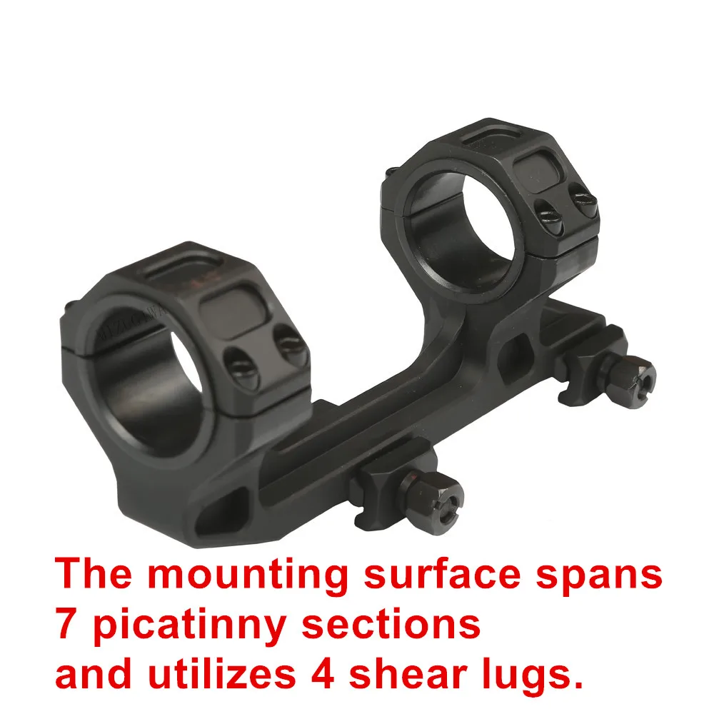 MIZUGIWA Automatics M4 AR 15 Scope Mount 1 Inch / 30mm Ring 20mm Picatinny Rail Base Combo 1-Piece Style Black Hard Coat