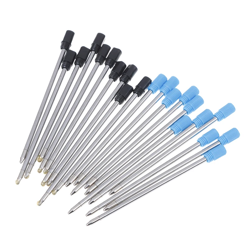 10Pcs 70mm black/blue ink pens refill ballpoint replace for element crystal pen