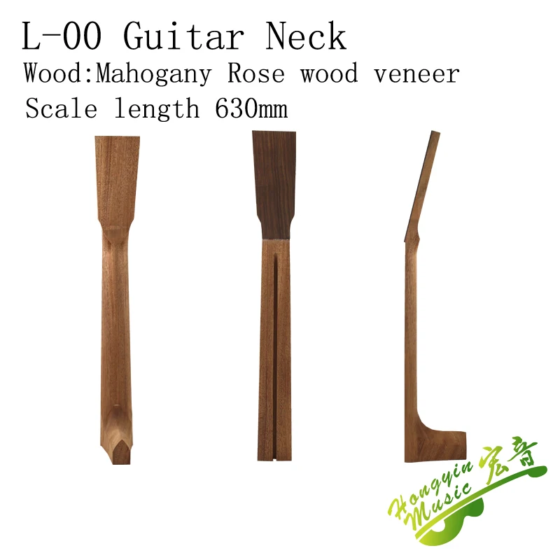 L-00 Acoustic Guitar Neck African Authentic Mahogany 630 Chord Length Dovetail Connection Neck DIY Wood Guitar Accessories