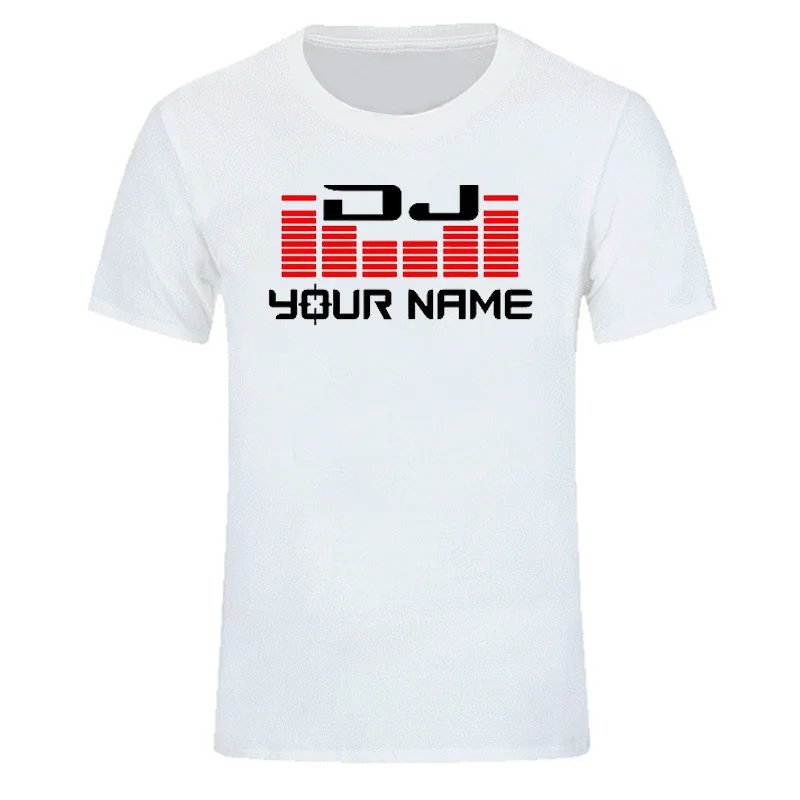 Custom Personalized Surname Diy T-shirt Men Women DJ Your Name T Shirts Hip Hop Tshirt Cotton Summer For Man Top Tees EU Size