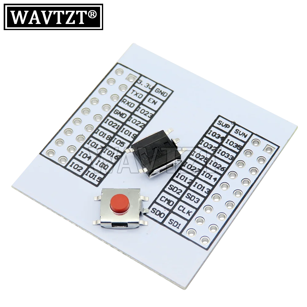 WAVTZT ESP32 ESP-WROOM-32 IoT Wifi Wireless Bluetooth Module + ESP32S ESP-32S Adapter Board