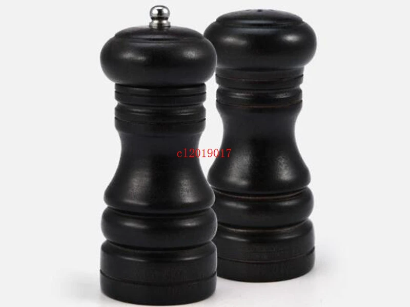 

Wooden Salt and Pepper Mills Black Pepper Grinder Salt Set Kitchen Seasoning Tank Household Kit