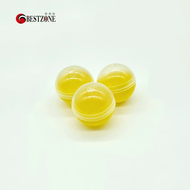 70 pz/lotto diametro 32MM giallo vuoto plastica PP giocattolo capsule sorpresa palla contenitore rotondo per distributore automatico