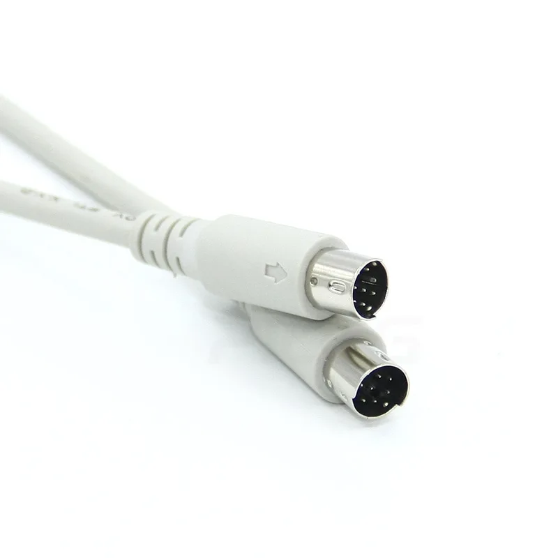 1.5m3m 5m MD8 Plug Connector S Terminal Mini Din 8 pin male to male cable Round head Large Keyboard Welded Chassis Cable Adapter