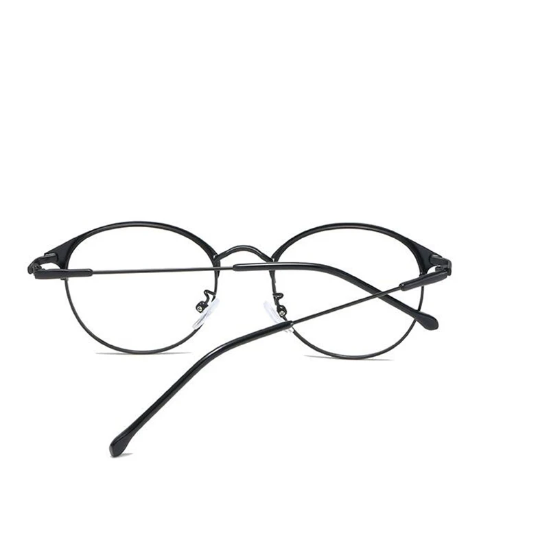 Men Round Anti Blue Rays Nearsighted Glasses Women Metal Myopia Photochromic Prescription Eyeglasses 0 -0.5 -0.75 -1.0 To -6.0