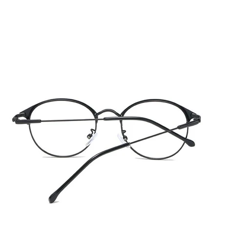 Imagen 2 del producto Gafas redondas antirayos azules para hombre y mujer, anteojos fotocromáticos graduados para miopía de Metal de 0-0,5-0,75-1,0 a-6,0
