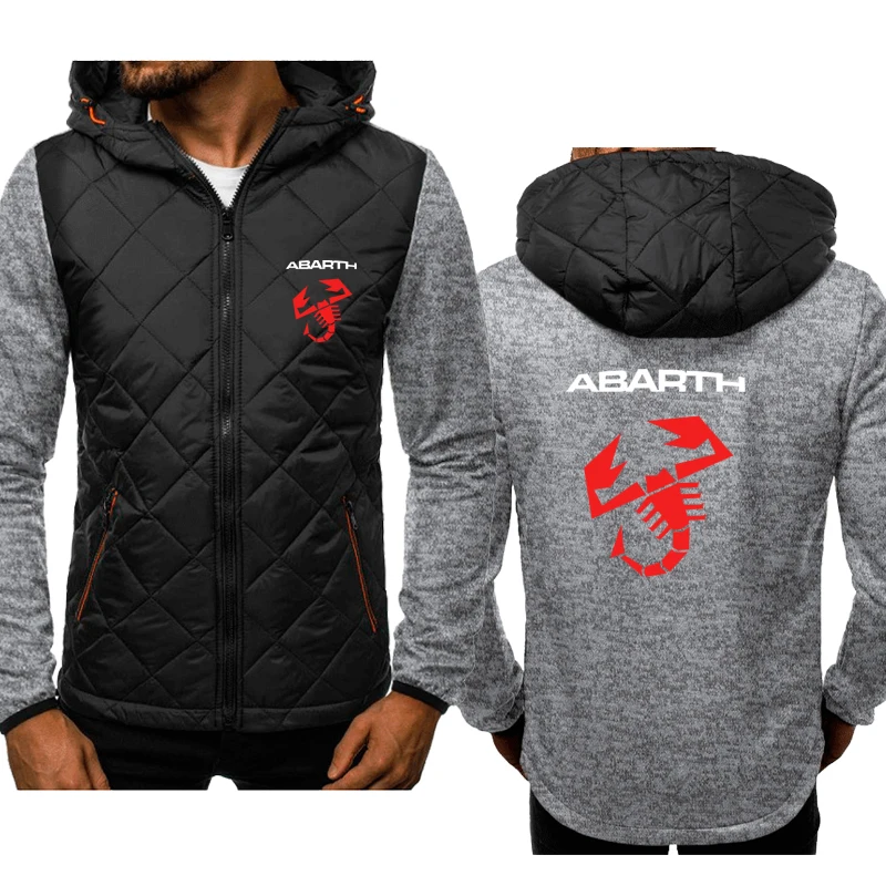 Chaqueta de algodón con capucha y cremallera para hombre, sudadera con Logo de Abarth Car, ropa Harajuku, primavera y otoño, nueva moda