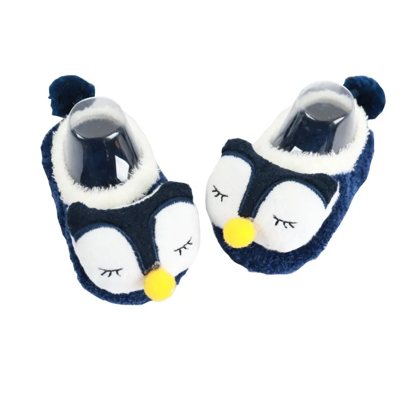 First Walkers New Toddler Newborn Baby Crawling Shoes Boy Girl Lamb Slippers Prewalker Trainers Fur Winter Animal Ears images - 6