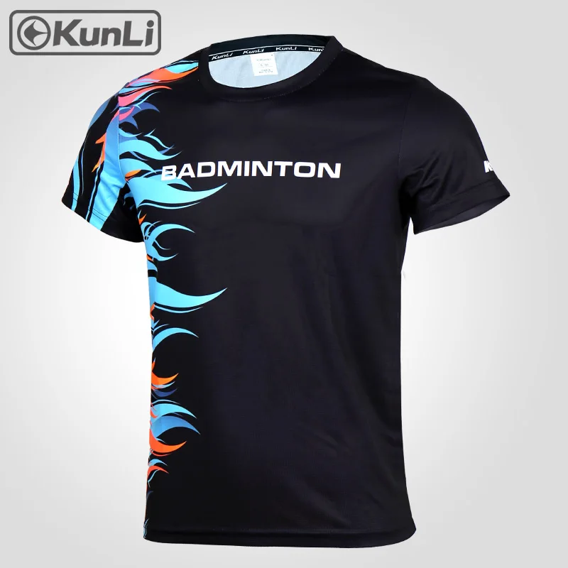 

Kunli short tennis shirt men outdoor sports badminton clothing running clothing T-shirt basketball Volleyball shirt