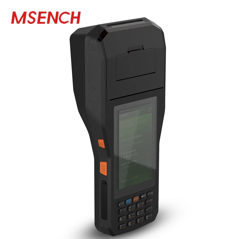 New Thermal Printer 4 Inch Touch Screen 1D 2D Barcode Scanner NFC Handheld Terminal Android PDA With 80mm/3 Inch Thermal Printer