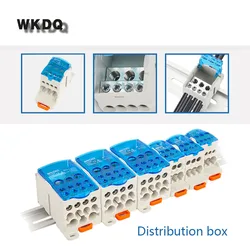 UKK Series 80A/125A/160A/250A/400A/500A Junction Power Universal Din Rail Wire Connector Terminal Blocks Distribution Box