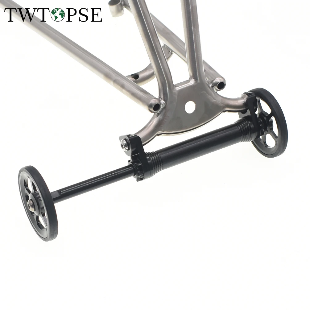 TWTOPSE Bike Easy Wheel Extension Rod For Brompton Folding Bicycle Telescopic Bar Rear Cargo Rack Titanium Bolts Easywheel Parts