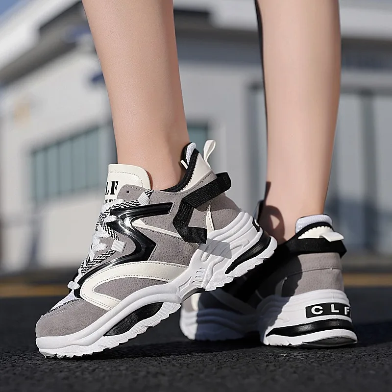 Vulcanized Men's Shoes 2021 New Men's and Women's Lace Up Thick Soled Leisure Sports Shoes Fashion Breathable Sports Shoes