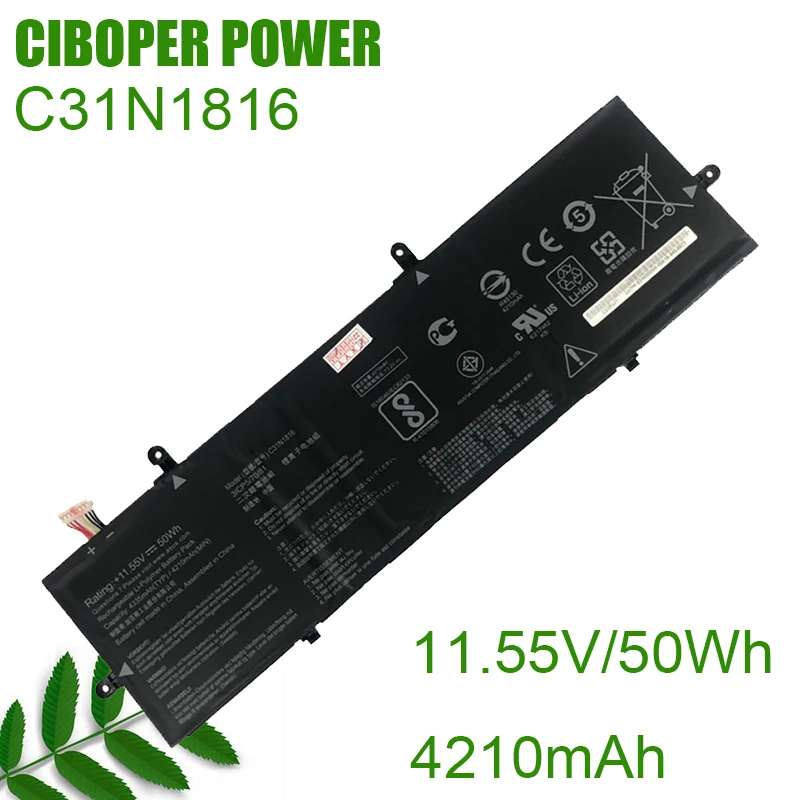 

CP Laptop Battery 0B200-03160000 C31N1816 11.55V 50Wh For ZenBook Flip 13 UX362 UX362F UX362FA Q326FA Q326FA-BI7T13 UX362FA-2B