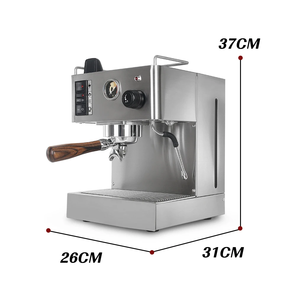 ITOP 3.5L Semi-automatic Espresso Coffee Maker Machine With Counter Tamper 9Bar Coffee Machine Stainless Steel 220-240V