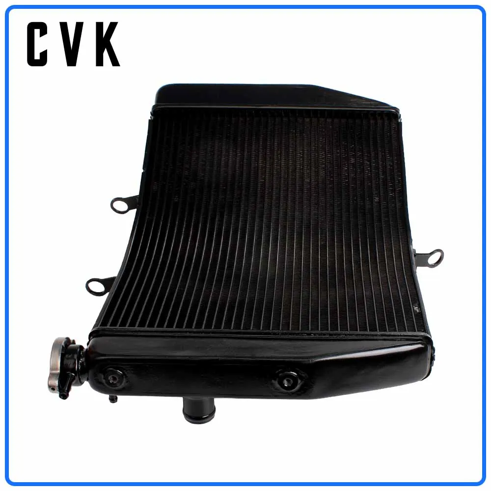 CVK Motorcycle Aluminium Black Radiator Cooler Cooling Water Tank for Kawasaki NINJA ZX-10R 2008-2010 ZX10R ZX 10R 08 09 10