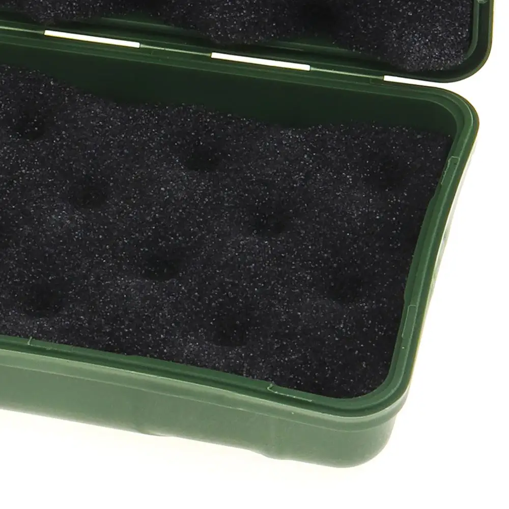 130x80x35mm Universal Waterproof Anti Fall Green Plastic Storage Box Suitable for Flashlight Light Battery Charger Case Tools