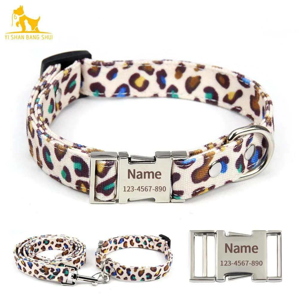 Gepersonaliseerde Halsband Gratis Gegraveerde Naam Custom Naamplaat Halsbanden Voor Kleine Medium Grote Honden Accessoires Pet Product Pitbull