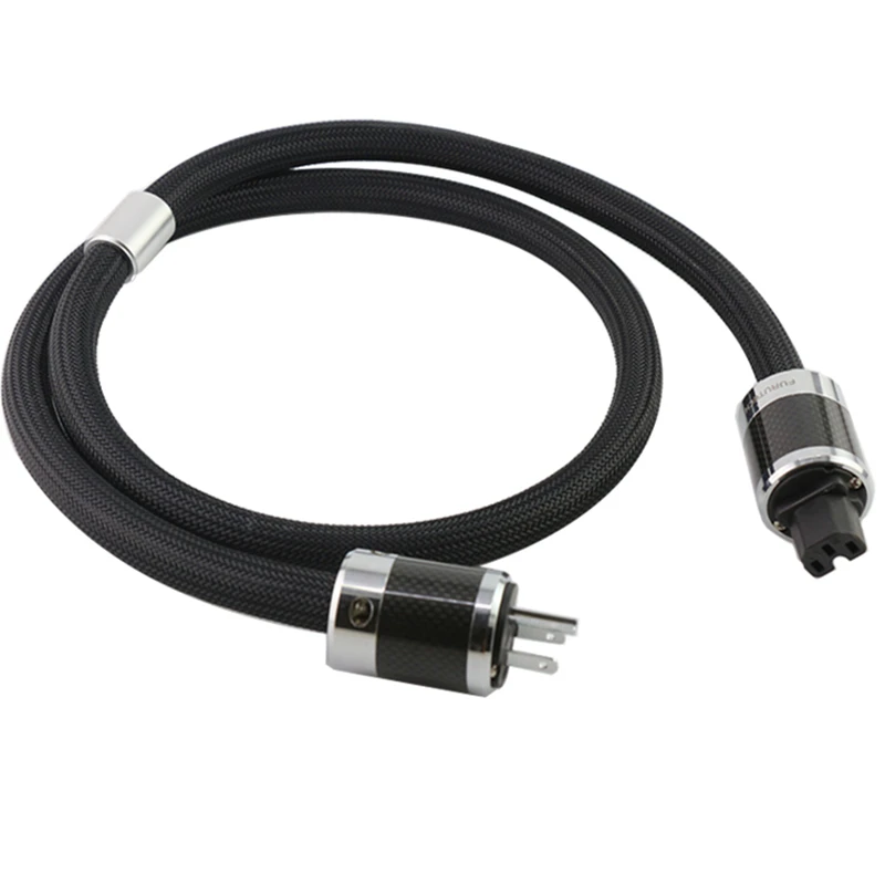 

Audiophile Audio Power Cable Furutech Alpha PS-950-18 Carbon Fiber AC Plug Cord US/EU/UK Version