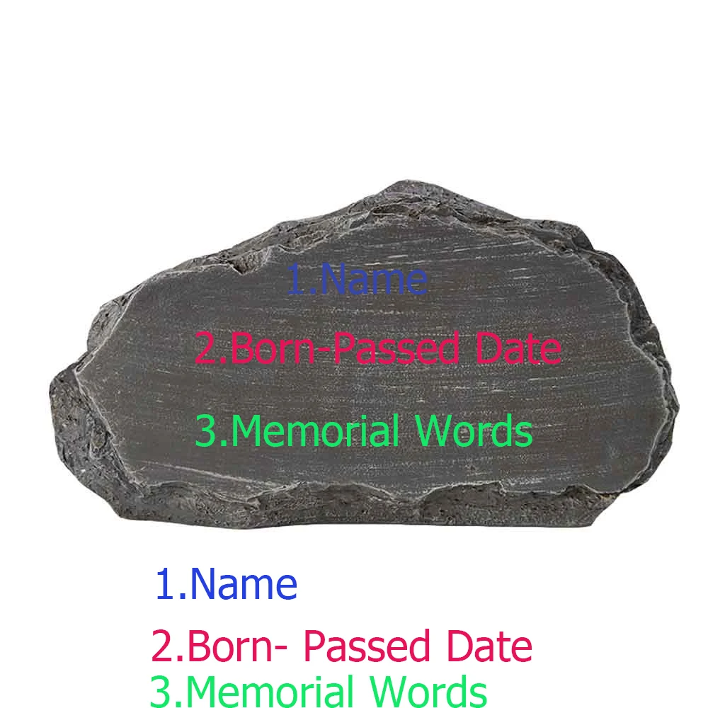 All Contents Can Be Customized Rockery Shape Memorial Stone Or Garden Decoration Stone  Indoor/Outdoor Loss of Pet Sympathy Gift