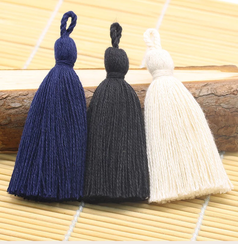 8cm Cotton Tassels Hanging Ears Vintage Colors Tassel Garments Decor DIY Craft Earring Accessory Fringe Trim Pendant 10pcs/lot