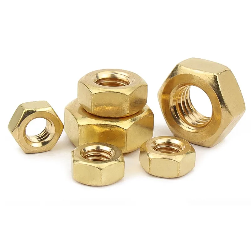 

5/100pcs DIN934 Solid Brass Copper Hex Hexagon Nut for M1 M1.2 M1.4 M1.6 M2 M2.5 M3 M4 M5 M6 M8 M10 M12 Screw Bolt Metric Thread