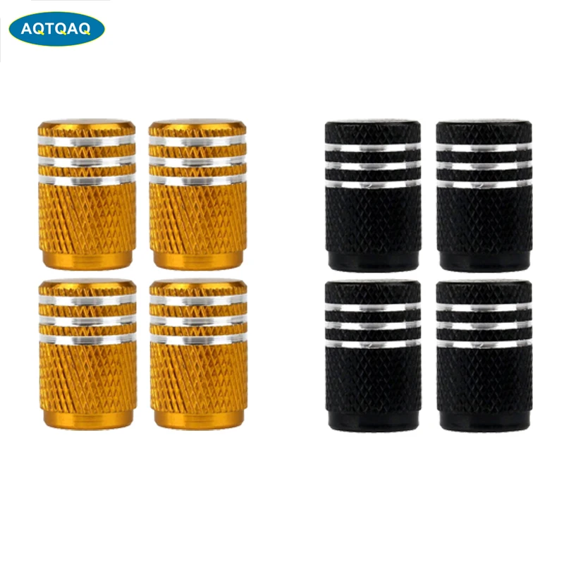 4Pcs/Lot Tire Stem Valve Caps  Aluminium Car Dustproof Caps Tire Wheel Stem Air Valve Caps