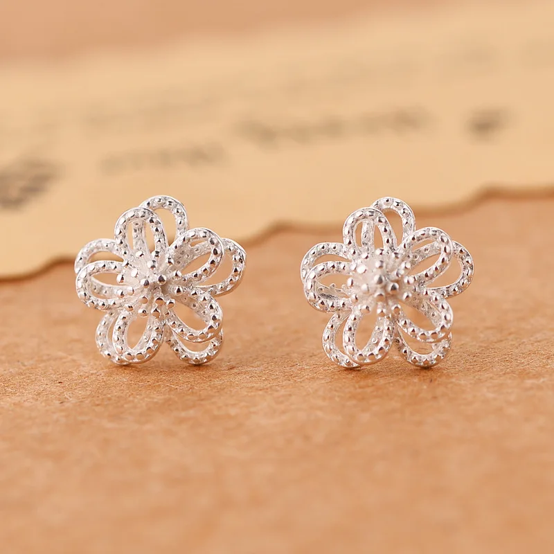 REETI 925 sterling silver flower Stud Earrings dla kobiet Elegancka biżuteria ślubna pendientes mujer moda 2019 Brincos