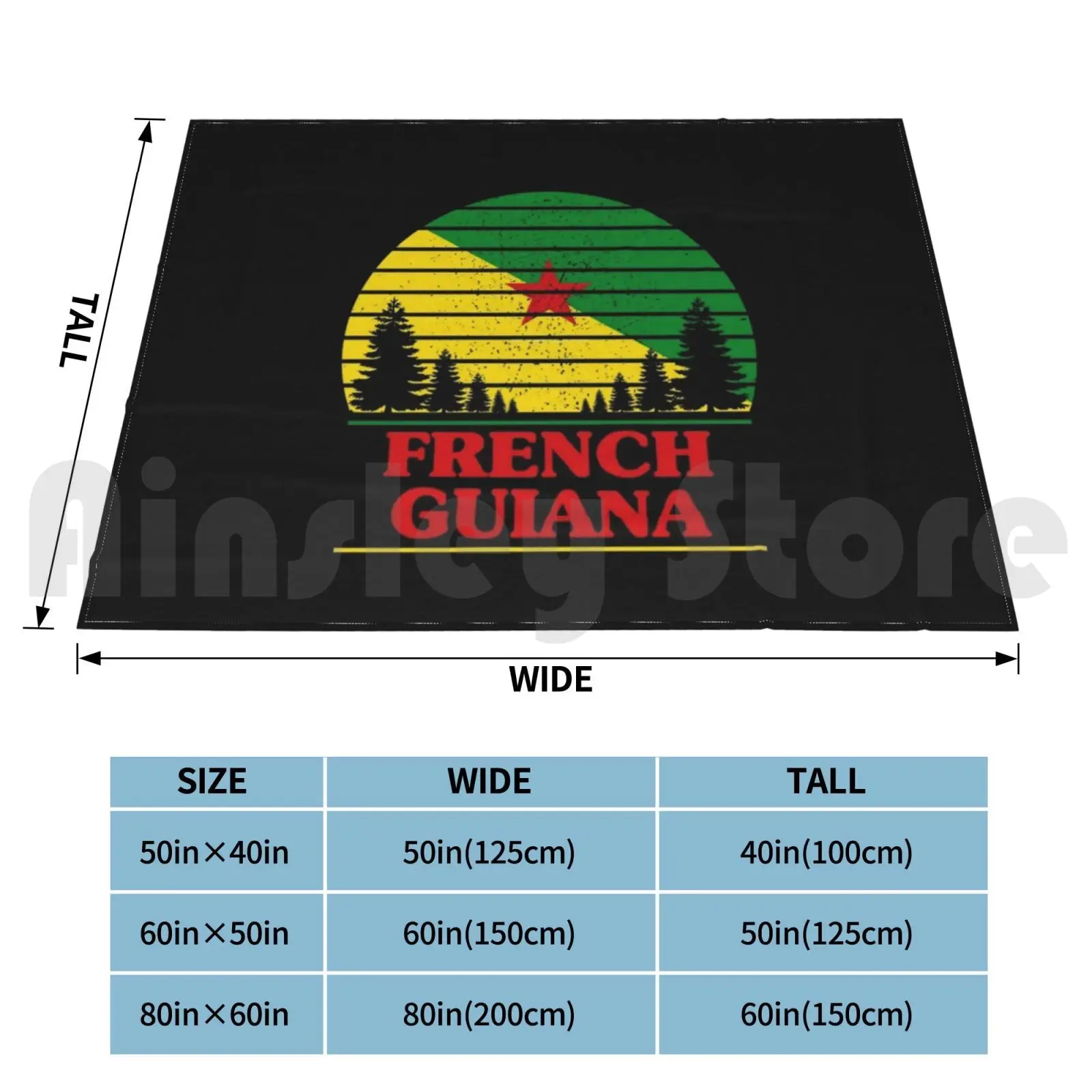 French Guiana Blanket Fashion Custom French Guiana Flag Franz ? Sisch Guayana Franz ? Sisch Guyana Guyane