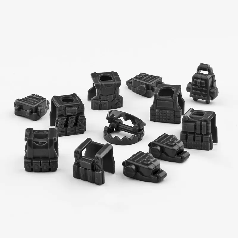 MOC Military Vest Backpack Building Blocks Figures Accessories Tactical Vests Armor Chest Model Army Soldiers Parts Toys C262