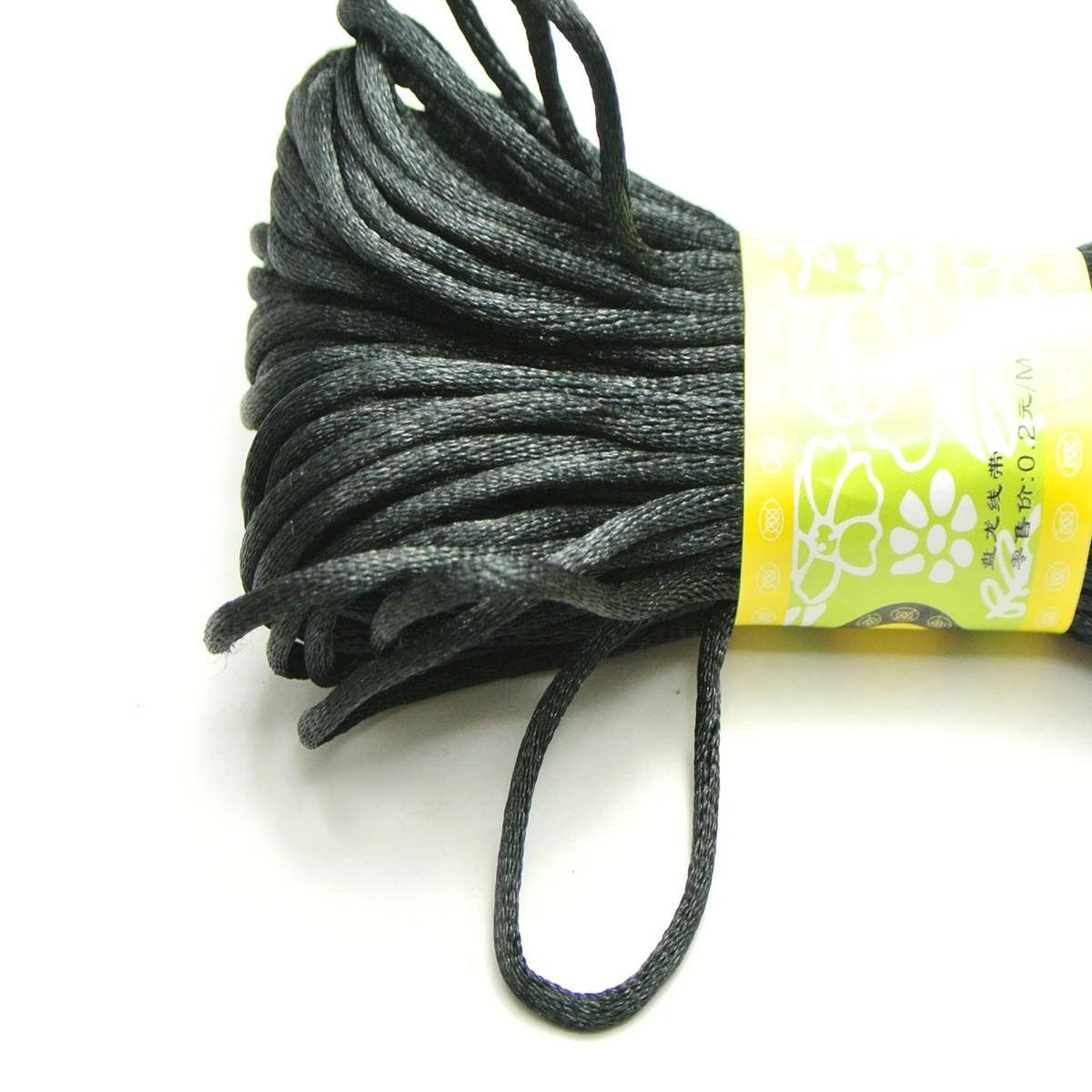 20 m 2.5mm trançado cordão de seda de cetim macrame com nó chinês de nylon rosca