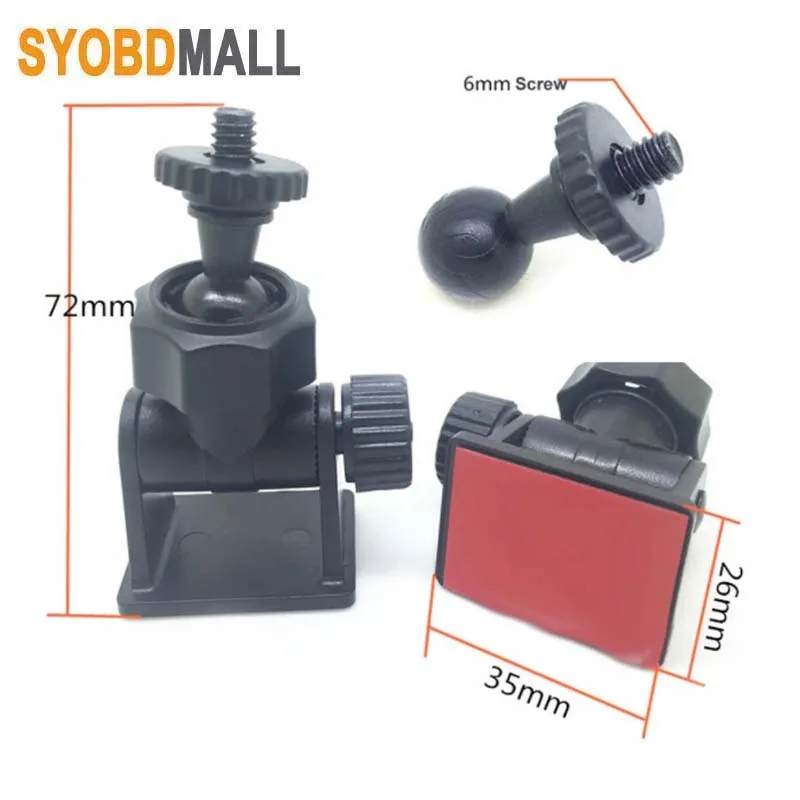 6mm Screw Head Car Mount Camera Holder DVR DV GPS Stand 1/4 Screw Auto Video Mini Car Holder Car Styling Adhesive Tripod Holder