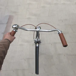 Retro Fixie Middle 25.4mm Clamp Diameter Handlebar Bicycle Aluminum Handle Bar About 52cm Length Vintage Bike Repair Parts