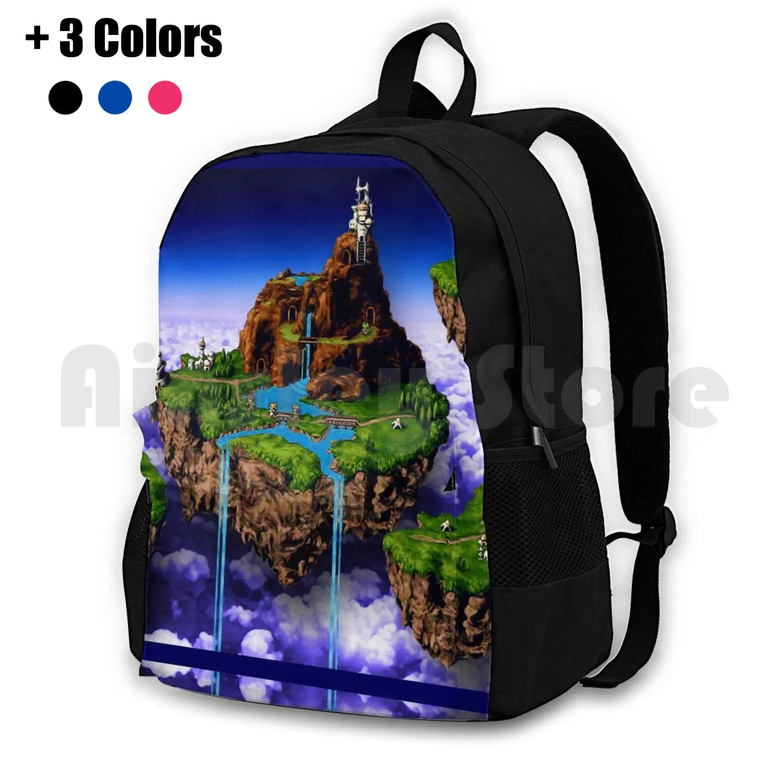 Zeal Custom Design Outdoor Hiking Backpack Waterproof Camping Travel Zeal Snes Video Games Rpg Chrono Trigger Lucca Marle Frog