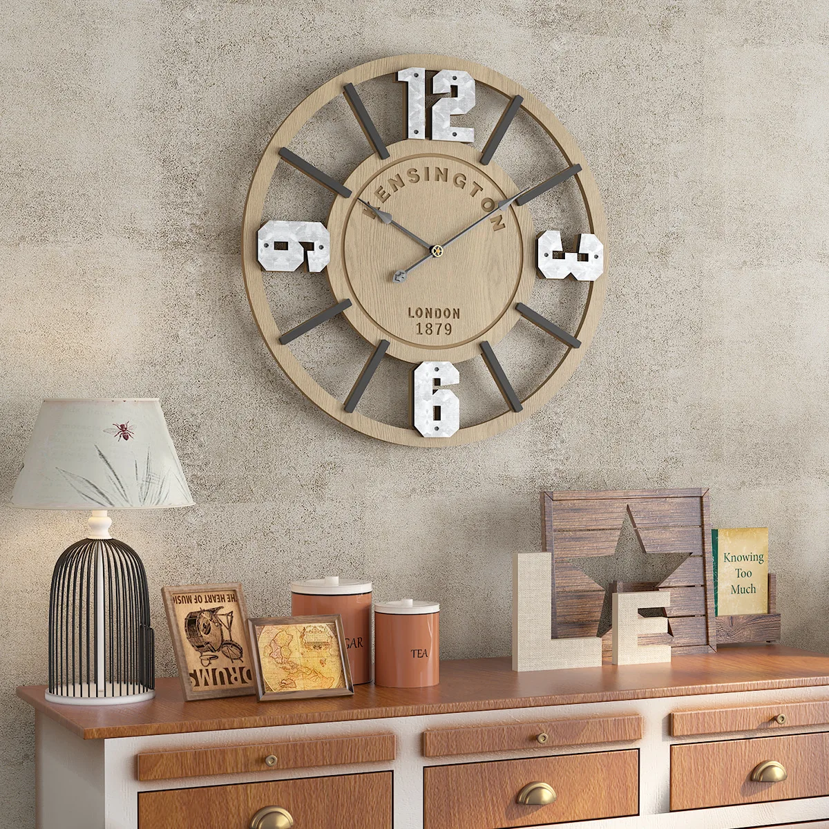 Best Selling Watch Creative Wooden Fashion Hanging Clock Living Room Study Watch Antique Mute Clock