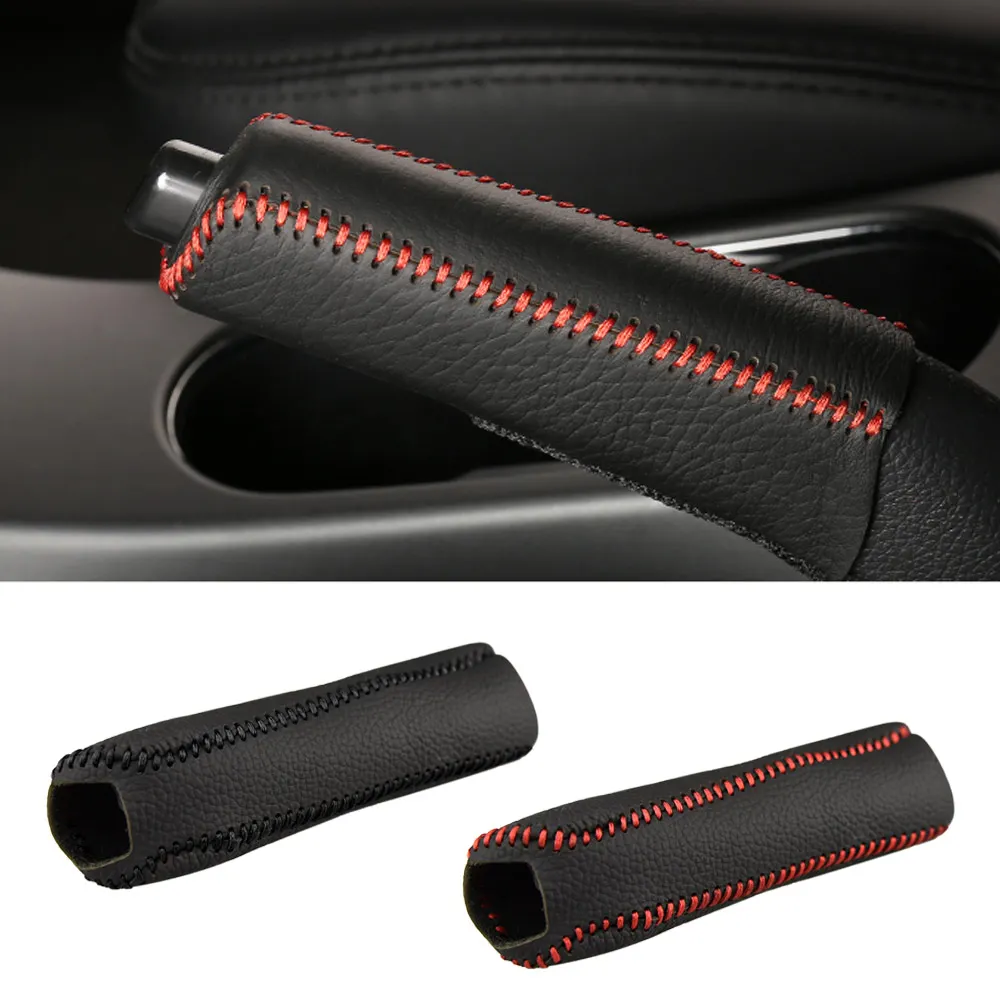 Protective grip case, inner handle accessories for KIA Sportage R 2011 2013 2014 2015 K3, leather case for hand brake grips