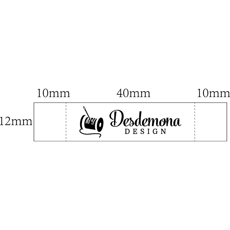 Custom Clothing Labels - Personalized Brand Organic Cotton Ribbon Labels 12mmx60mm Logo or Text Sewing DIY Labels 200pcs