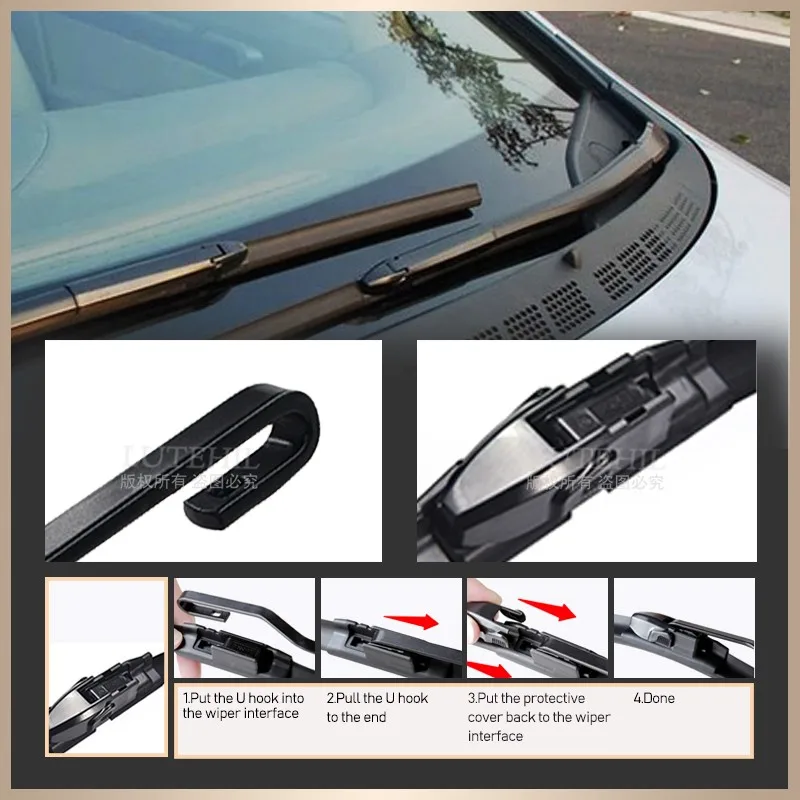 Wiper Front Wiper Blades For Honda Civic 8 Sedan 2005-2011 2006 2007 2008 2009 2010 Windshield Windscreen Front Window 26\