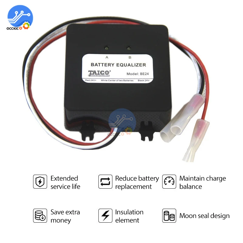 24V พิเศษ Equalizer แบบขนานแบตเตอรี่ Balance ตะกั่วกรดแรงดันไฟฟ้า Balancer BE24 Regulators ของตกแต่งงานปาร์ตี้