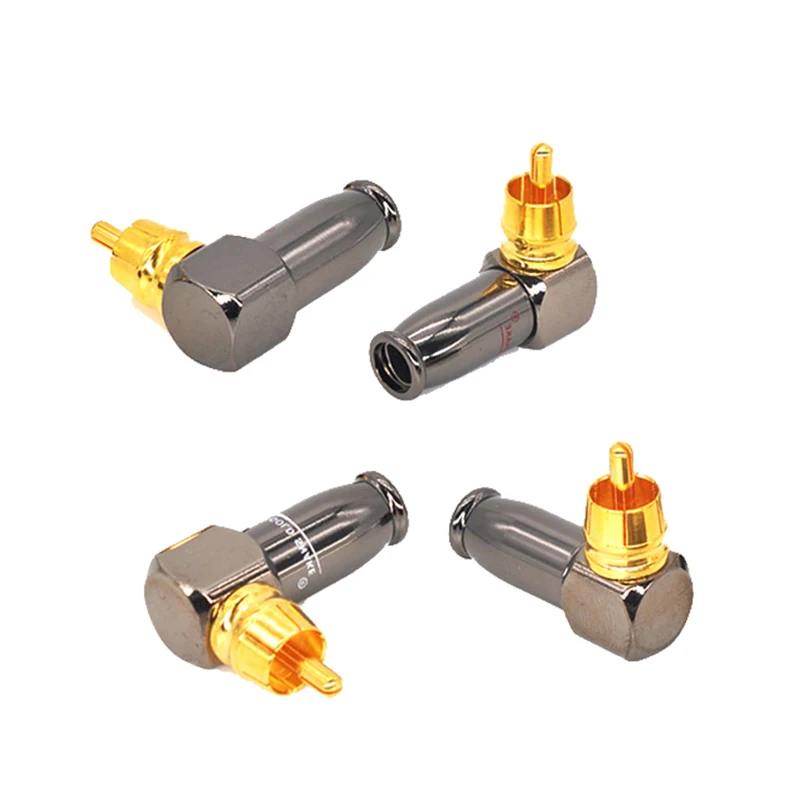 L тип 24K Золото RCA разъем для аудио усилителя спикер Кабельный разъем запираемый Регулируемый аудио Rca штекер розетка