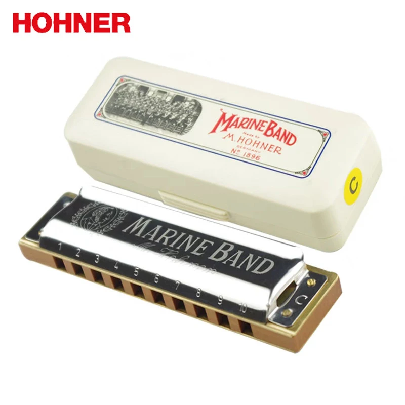 

Hohner Marine Band 1896 Classic Harmonica 10 Holes 20 Tone Diatonic Mouth Organ Original Blues Harp Key Of C Musical Instruments