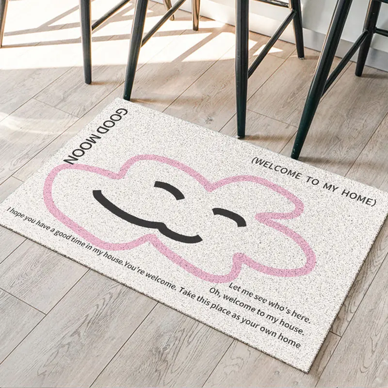 

PVC Anti-Slip Welcome Home Doormat, Living Room Mat, Entrance Door Mat, Custom Freely Cutting, Hallway Carpet, Cute