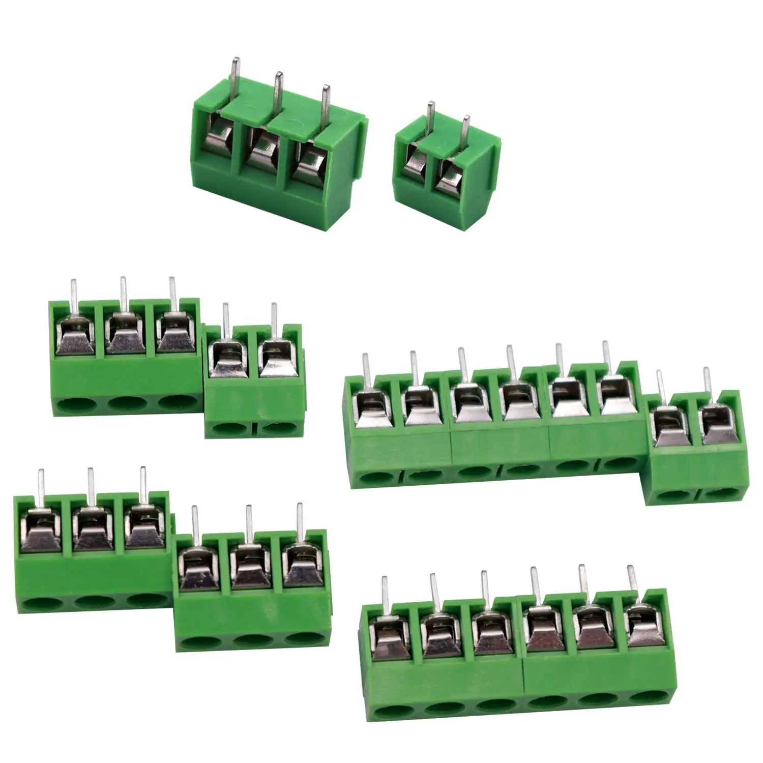 20pcs/Box  Pitch 5mm KF301-2P 3P Pin PCB Mount Screw Terminal Block Connector for Arduino 300V 15A