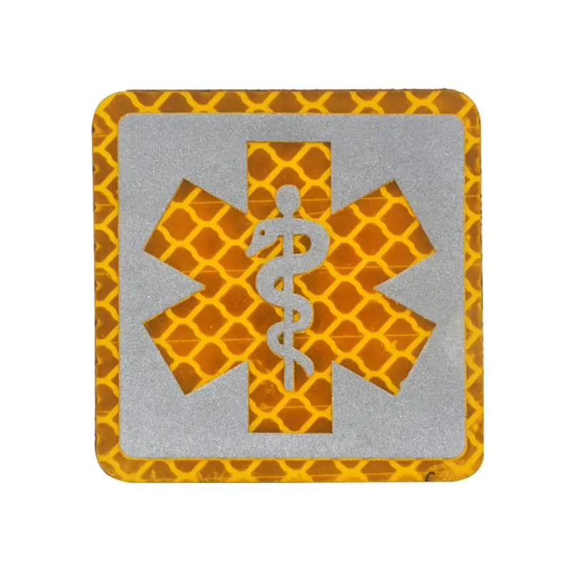 Medic Reflective Embroidery Patch Armband Badge Red Cross Decorative Sewing Applique Embellishment Tactical Patches